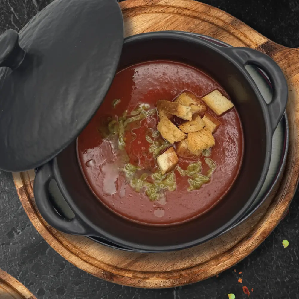 Hladni gazpacho od rajčice, emulzija